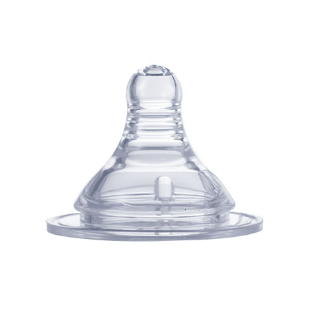 Wide Neck Silicone Nipple 6+ (2Pcs)