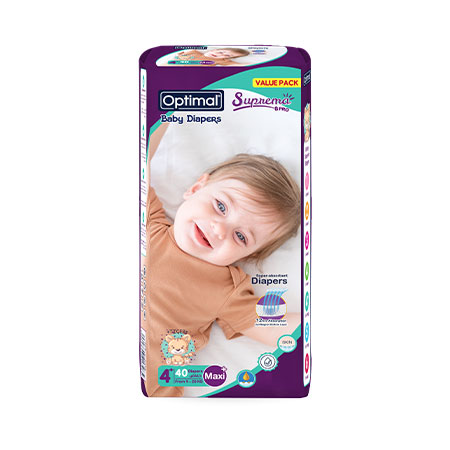 Baby Diapers 4+(9-20Kg)-40pcs Maxi plus
