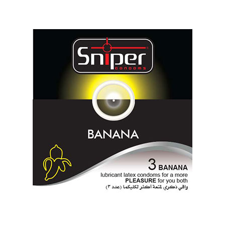 Sniper Condoms (pack of 3) - Banana
