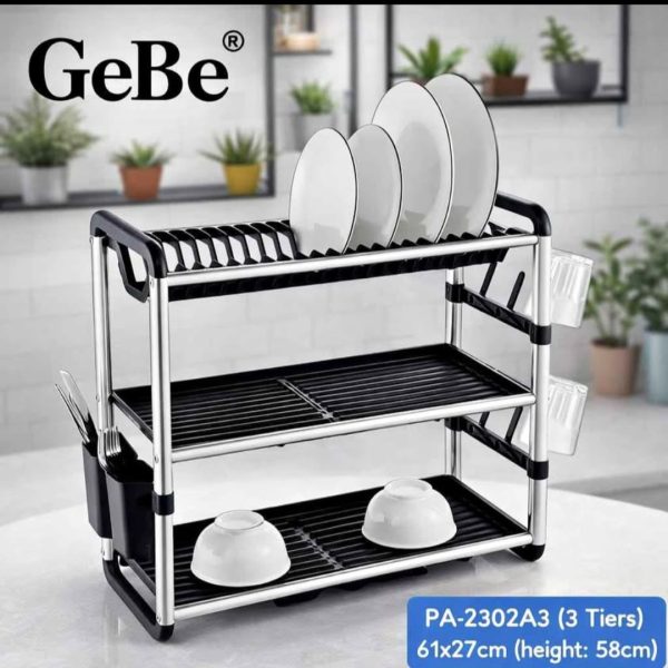 Gebe dishrack aluminium 3 layers P